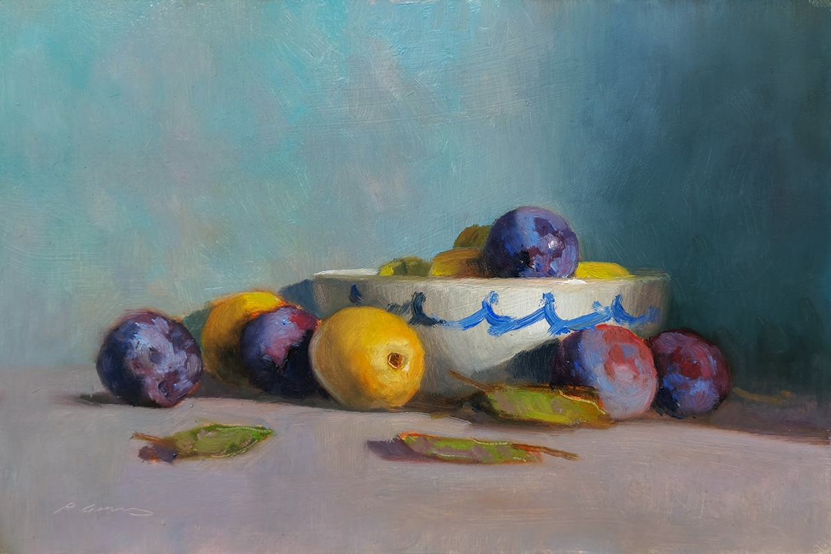 Peinture : Prunes 