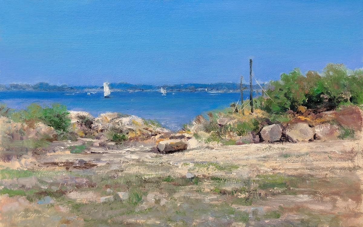 Peinture : L'île aux Moines Golfe du Morbihan