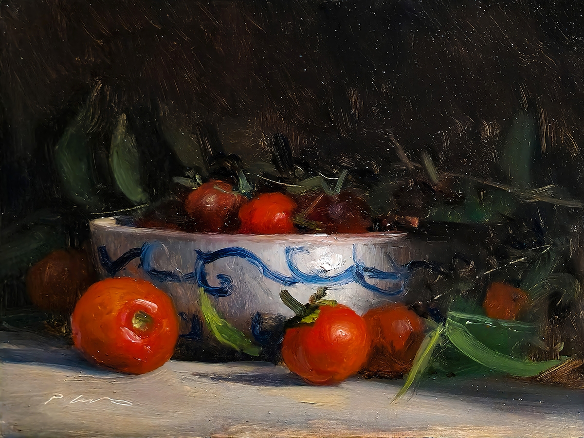 Peinture : Tomates Cerises 