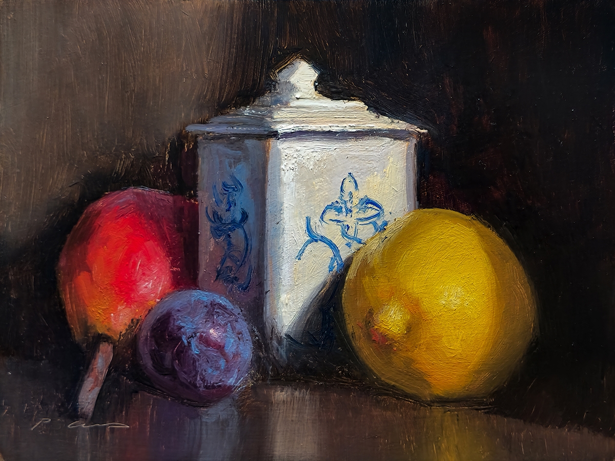 Peinture : Poire, Citron et Prune 