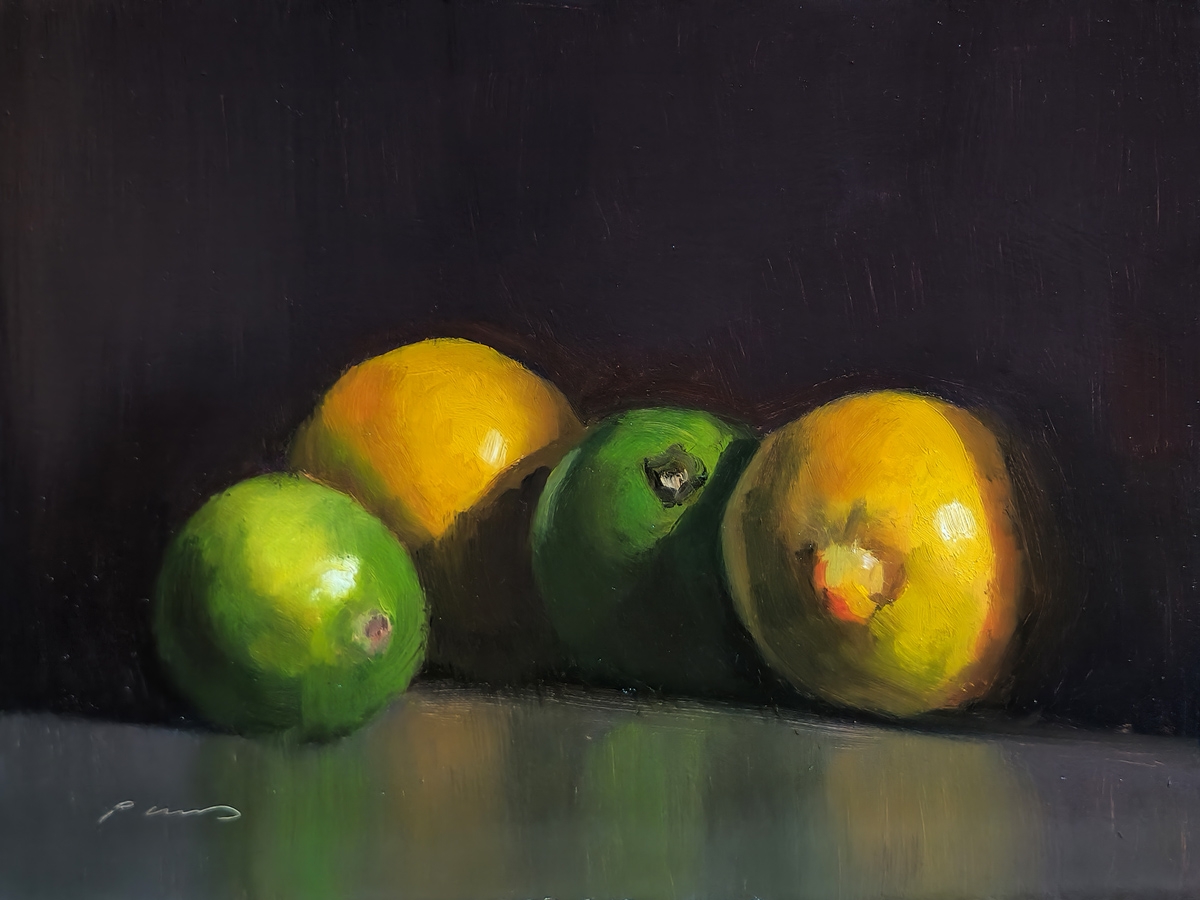 Peinture : Citrons Verts & Jaunes 