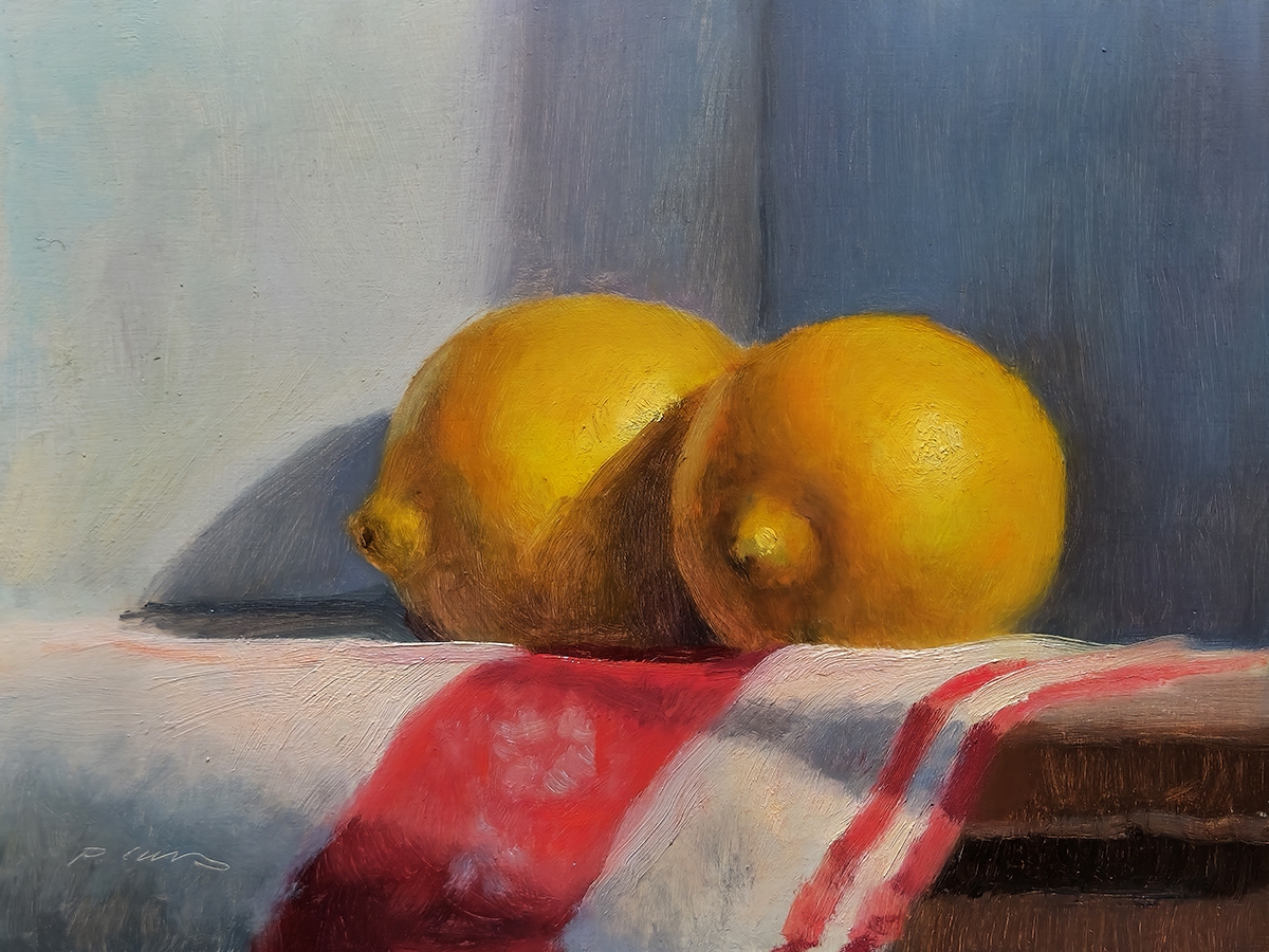 Peinture : Deux Citrons 