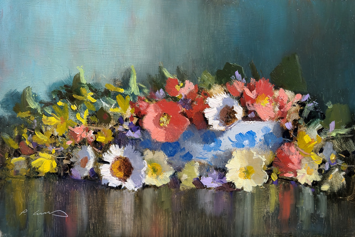 Peinture : Bouquet Printanier 