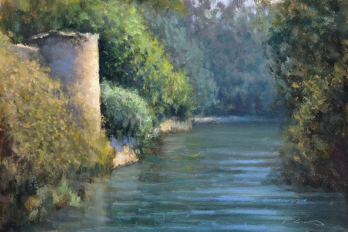 Peinture : Au Bord du Canal 