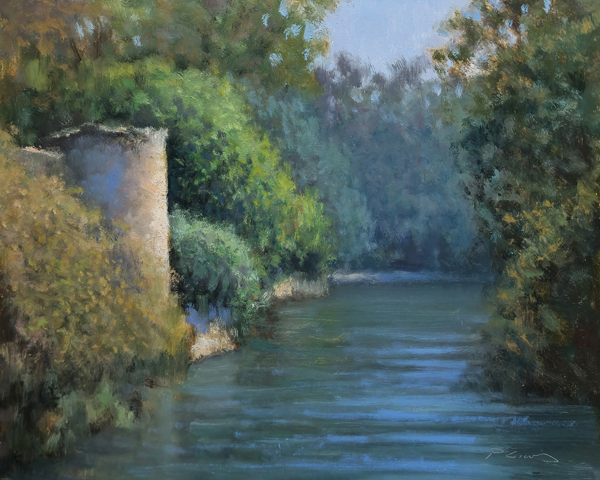 Peinture : Au Bord du Canal 