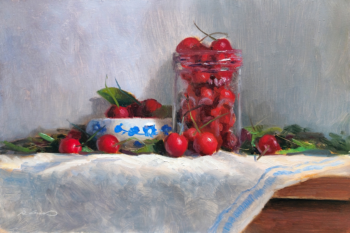 Peinture : Cerises 